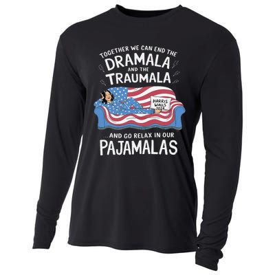 Together We Can End The Dramala And Traumala Pajamas Funny Cooling Performance Long Sleeve Crew