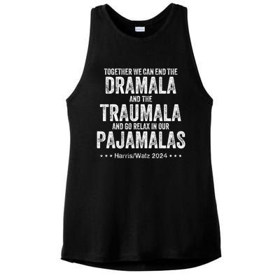 Together We Can End The Dramala And The Traumala Ladies PosiCharge Tri-Blend Wicking Tank