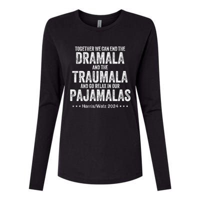 Together We Can End The Dramala And The Traumala Womens Cotton Relaxed Long Sleeve T-Shirt