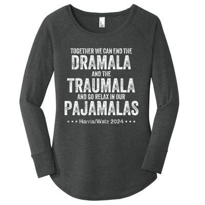 Together We Can End The Dramala And The Traumala Women's Perfect Tri Tunic Long Sleeve Shirt