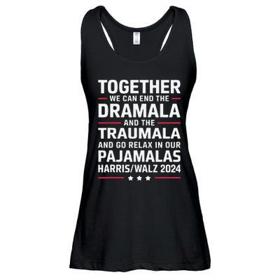 Together We Can End The Dramala And The Traumala Ladies Essential Flowy Tank