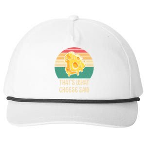 ThatS What Cheese Said Retro Wisconsin Cheese Pun Cute Gift Snapback Five-Panel Rope Hat