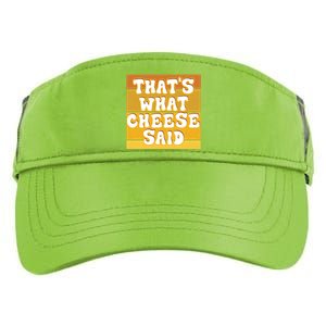 ThatS What Cheese Said Retro Wisconsin Cheese Pun Great Gift Adult Drive Performance Visor