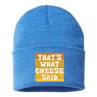 ThatS What Cheese Said Retro Wisconsin Cheese Pun Great Gift Sustainable Knit Beanie