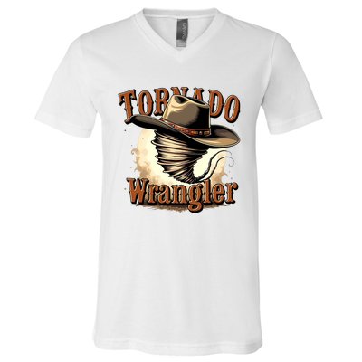 Tornado Wrangler Cowboy Wrangler V-Neck T-Shirt