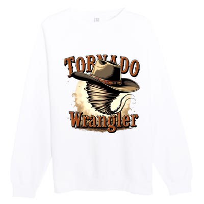 Tornado Wrangler Cowboy Wrangler Premium Crewneck Sweatshirt