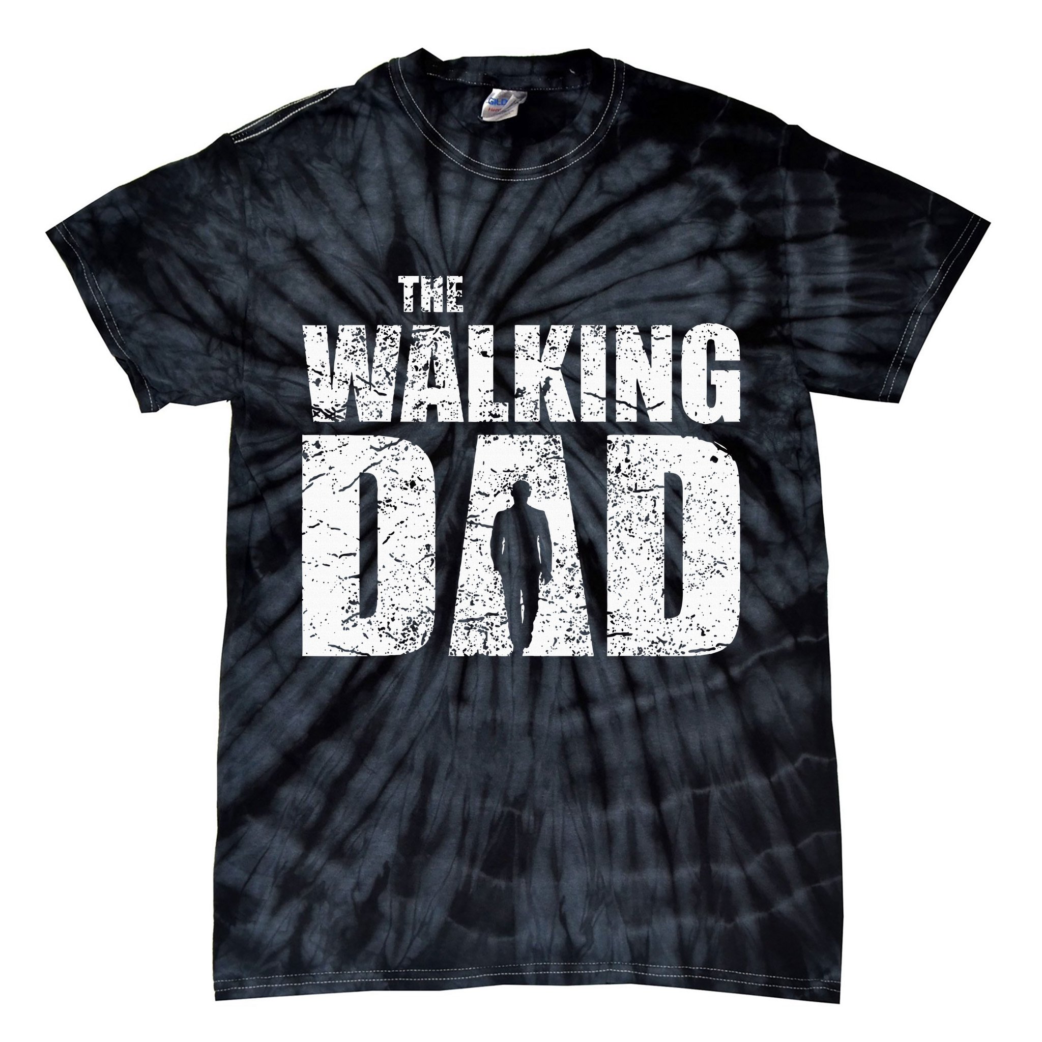 The Walking Dad Father Gifts Man Dead Retro Vintage Fun Tie-Dye T-Shirt