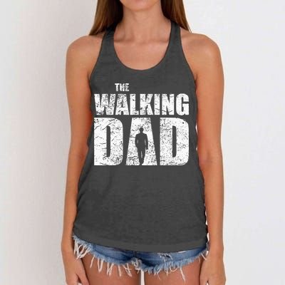 The Walking Dad Father Gifts Man Dead Retro Vintage Fun Women's Knotted Racerback Tank