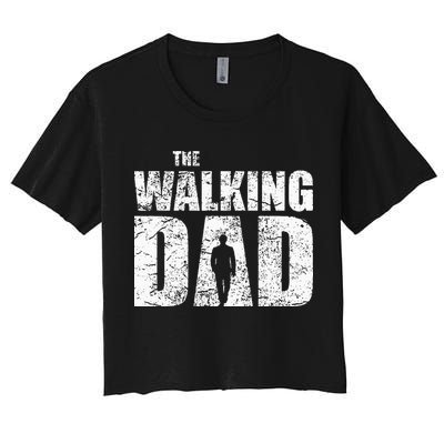 The Walking Dad Father Gifts Man Dead Retro Vintage Fun Crop Top