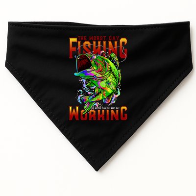 The Worst Day Fishing Is Better Than The Best Day Working USA-Made Doggie Bandana