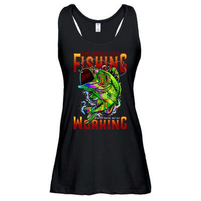 The Worst Day Fishing Is Better Than The Best Day Working Ladies Essential Flowy Tank