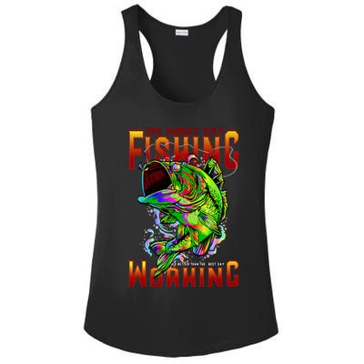 The Worst Day Fishing Is Better Than The Best Day Working Ladies PosiCharge Competitor Racerback Tank