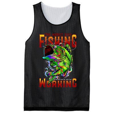 The Worst Day Fishing Is Better Than The Best Day Working Mesh Reversible Basketball Jersey Tank