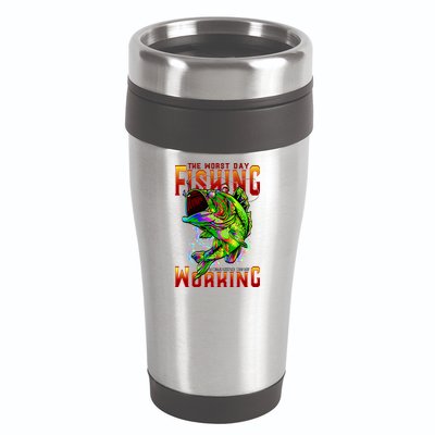 The Worst Day Fishing Is Better Than The Best Day Working 16oz Travel Tumbler
