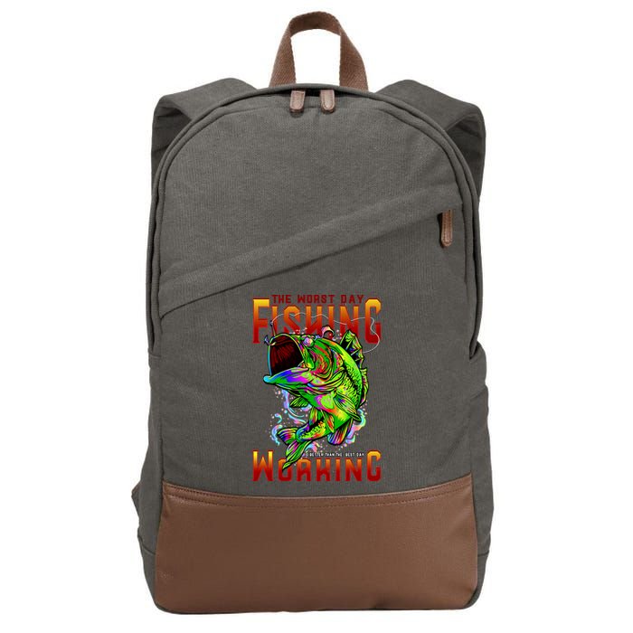 The Worst Day Fishing Is Better Than The Best Day Working Cotton Canvas Backpack