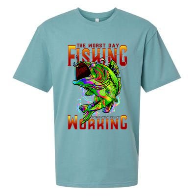 The Worst Day Fishing Is Better Than The Best Day Working Sueded Cloud Jersey T-Shirt