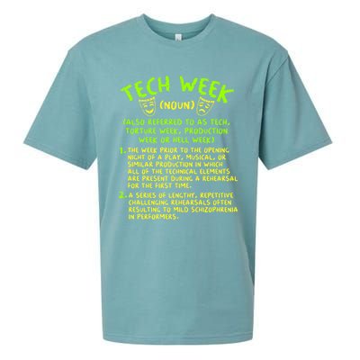 Tech Week Definition Theatre Rehearsal Gift Sueded Cloud Jersey T-Shirt