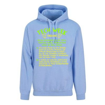 Tech Week Definition Theatre Rehearsal Gift Unisex Surf Hoodie