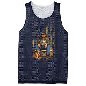 Trump With Dog Duck Waterfowl Hunting Camo President Trump Mesh Reversible Basketball Jersey Tank