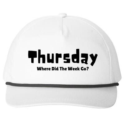 Thursday Where Did The Week Go? Snapback Five-Panel Rope Hat