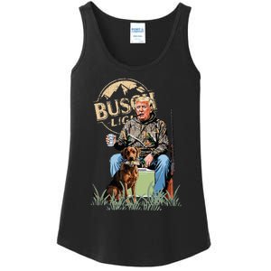 Trump With Dog Duck Waterfowl Hunting Camo President Trump Ladies Essential Tank