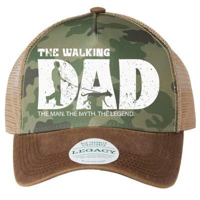 The Walking Dad The The Myth The Legend Meaningful Gift Legacy Tie Dye Trucker Hat