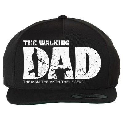 The Walking Dad The The Myth The Legend Meaningful Gift Wool Snapback Cap