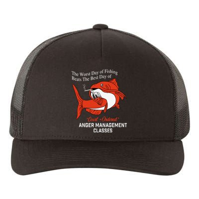 The Worst Day Of Fishing Beats The Best Days Of Anger Management Session Smoking Yupoong Adult 5-Panel Trucker Hat