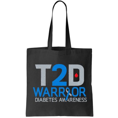 T2D Warrior Diabetes Awareness Type 2 Diabetic Fighter Bag