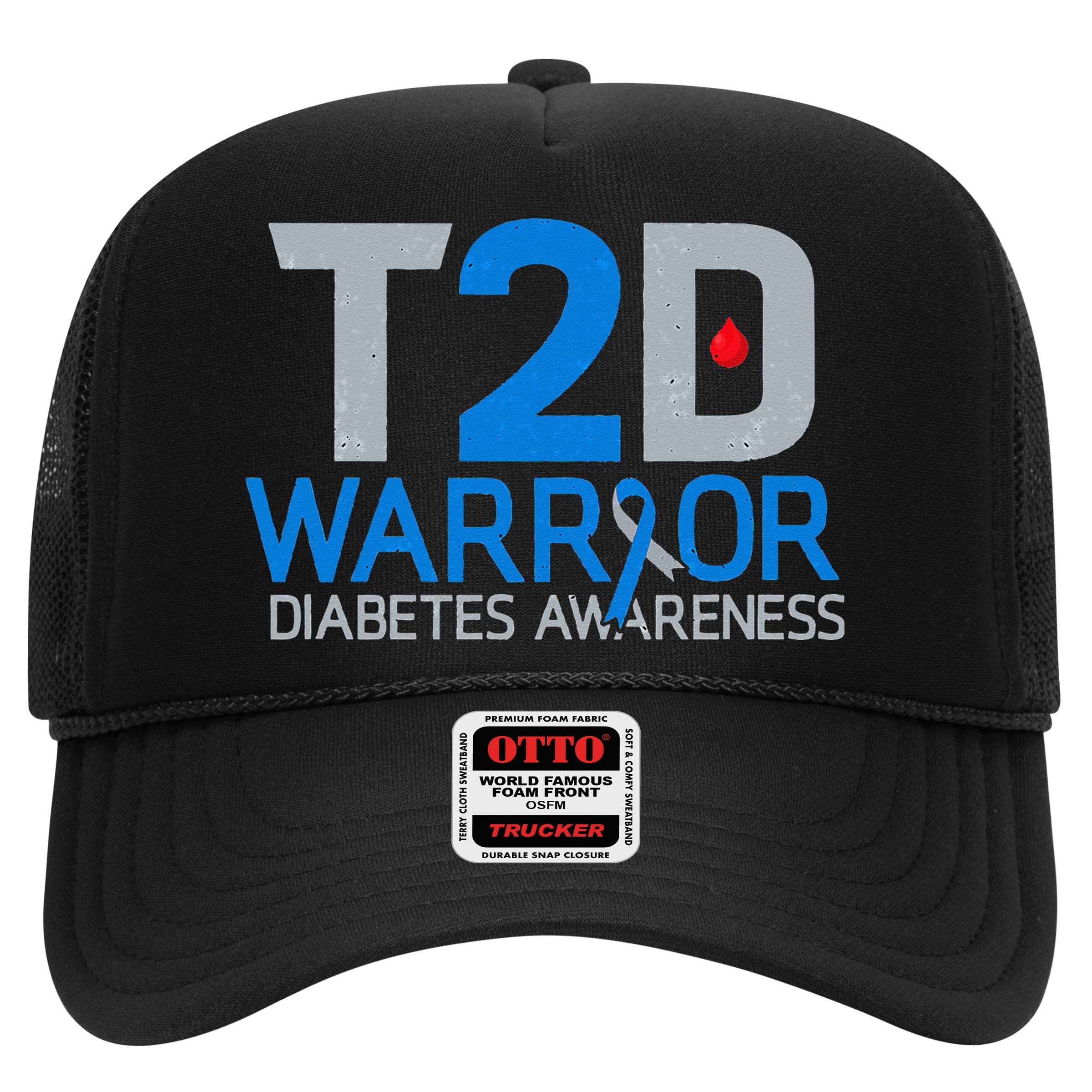 T2D Warrior Diabetes Awareness Type 2 Diabetic Fighter Hat
