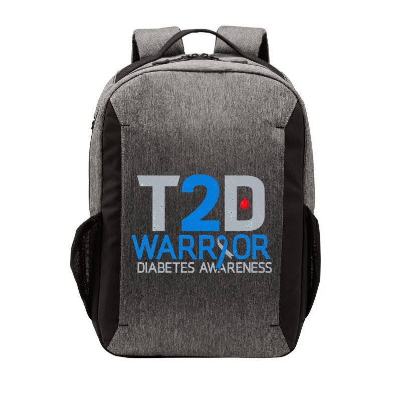 T2D Warrior Diabetes Awareness Type 2 Diabetic Fighter Vector Backpack