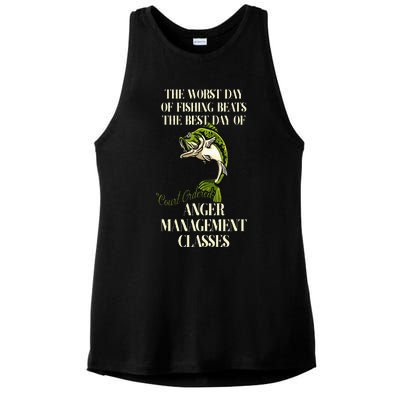 The Worst Day Of Fishing Beats Court Ordered Outdoor Rod Ladies PosiCharge Tri-Blend Wicking Tank