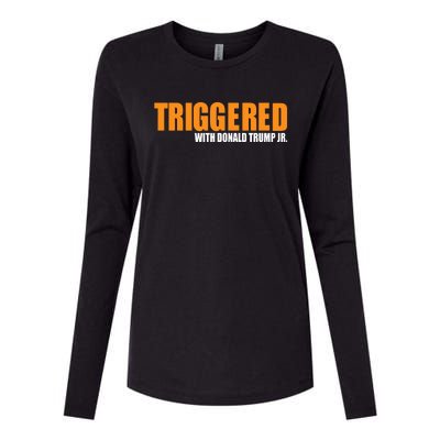 Triggered With Donald Trump Womens Cotton Relaxed Long Sleeve T-Shirt