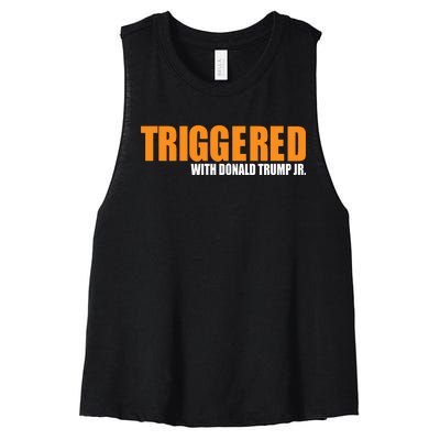 Triggered With Donald Trump Women's Racerback Cropped Tank