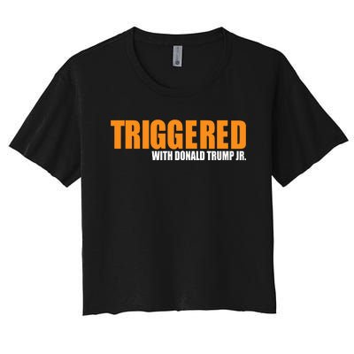 Triggered With Donald Trump Women's Crop Top Tee