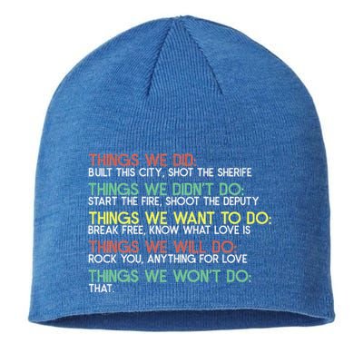 Things We Did Built This City Shot The Sherife Things We Sustainable Beanie