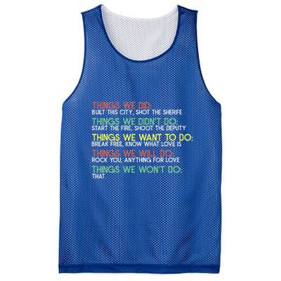 Things We Did Built This City Shot The Sherife Things We Mesh Reversible Basketball Jersey Tank