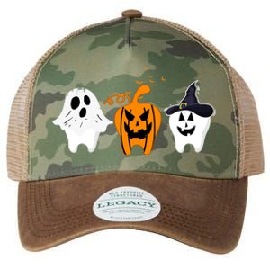 Teeth Witch Dentist Ghost Pumpkin Scary Halloween Costumes Gift Legacy Tie Dye Trucker Hat