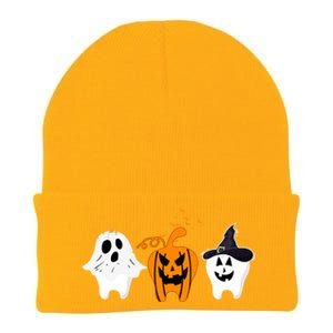 Teeth Witch Dentist Ghost Pumpkin Scary Halloween Costumes Gift Knit Cap Winter Beanie