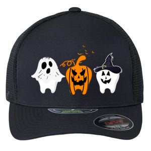 Teeth Witch Dentist Ghost Pumpkin Scary Halloween Costumes Gift Flexfit Unipanel Trucker Cap