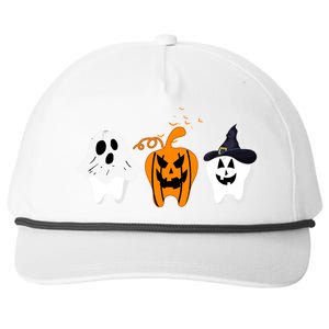 Teeth Witch Dentist Ghost Pumpkin Scary Halloween Costumes Gift Snapback Five-Panel Rope Hat