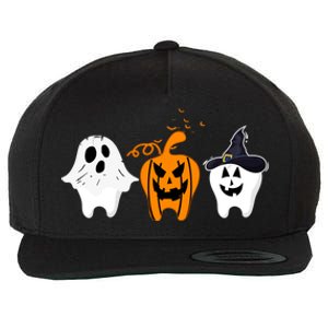 Teeth Witch Dentist Ghost Pumpkin Scary Halloween Costumes Gift Wool Snapback Cap