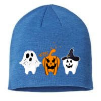 Teeth Witch Dentist Ghost Pumpkin Scary Halloween Costumes Gift Sustainable Beanie