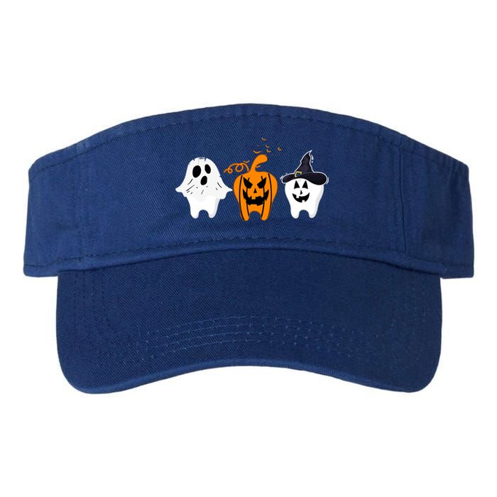 Teeth Witch Dentist Ghost Pumpkin Scary Halloween Costumes Gift Valucap Bio-Washed Visor