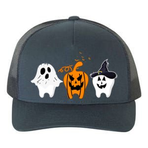 Teeth Witch Dentist Ghost Pumpkin Scary Halloween Costumes Gift Yupoong Adult 5-Panel Trucker Hat