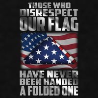 Those Who Disrespect Our Flag Have Never Been Handed A Folded One Ladies PosiCharge Tri-Blend Wicking Tank