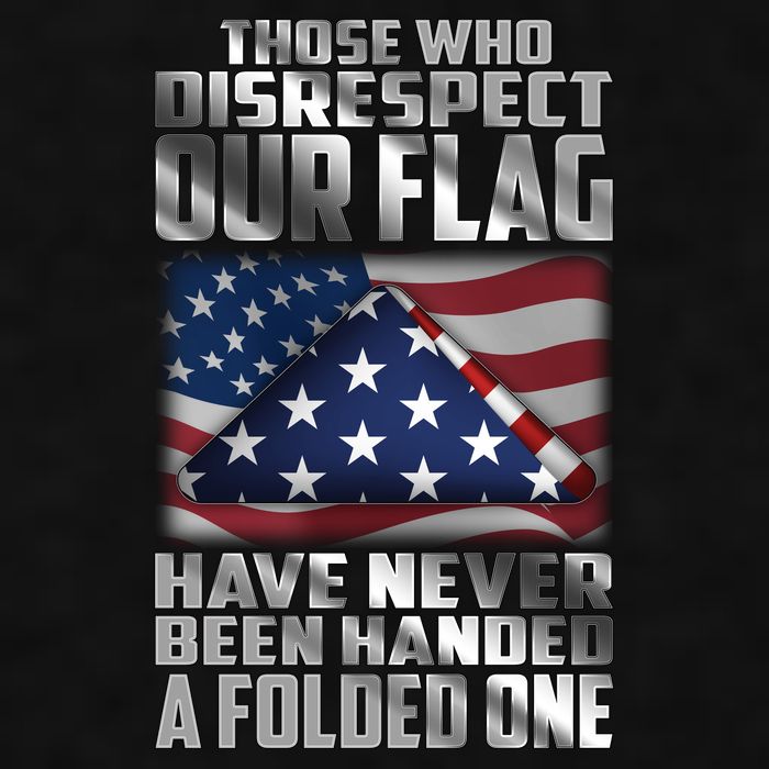 Those Who Disrespect Our Flag Have Never Been Handed A Folded One Ladies PosiCharge Tri-Blend Wicking Tank
