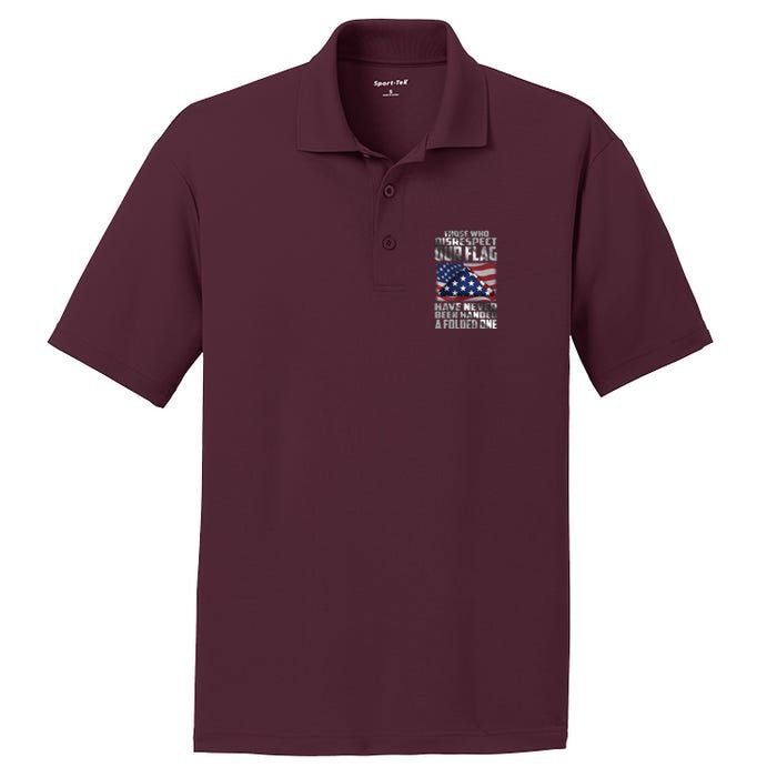 Those Who Disrespect Our Flag Have Never Been Handed A Folded One PosiCharge RacerMesh Polo