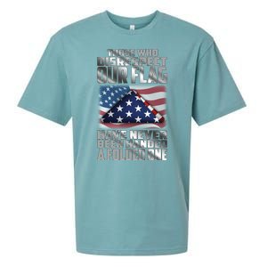 Those Who Disrespect Our Flag Have Never Been Handed A Folded One Sueded Cloud Jersey T-Shirt