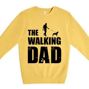 The Walking Dad Rottweiler Dog Lover Owner Dog Breed Gift Premium Crewneck Sweatshirt